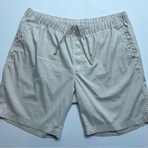 Peter Millar Drawstring Shorts Mens Size Large Off White RipStop 8” Inseam  NWOT